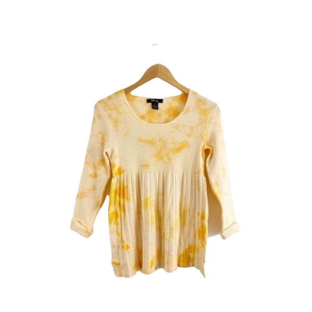 Style&Co‎ Orange Tie Dyed Upcycled Sweater